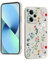 YUXING Silikon Hülle für Xiaomi Redmi Note 12 Pro 5G, Mode Muster Niedlich Handyhülle, Stoßfest, rutschfest, Langlebige, Ultra Dünn Schutzhülle (Floral,White)