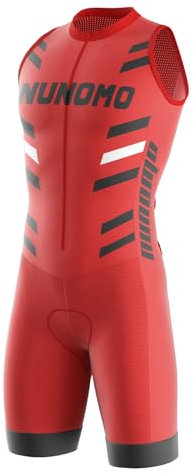 Triathlon Anzug Herren Herren Radsportanzug gepolstert einteilig Trisuit Bike Top Short Trisuit Einteiler für Wettkampf Schnell Trocknend Atmungsaktiv, (TYP-4,L)