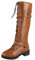 Stivali+Biker+Donna Impermeabile Platform Comode Stivaletti Alti Invernali Moda Stivali Biker Motociclista Antiscivolo Stivali Pelle Anfibi Morbidi