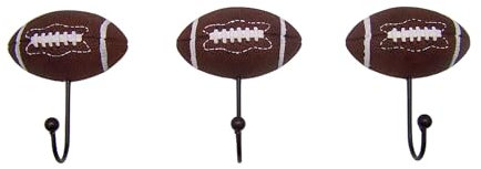 Wowser Fußball-Wandhaken, 3er-Set, sportliches Innendesign, Wanddekoration, 13 cm