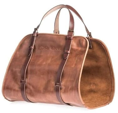 Zuma Eximp Kaminholzhalter aus Leder, handgefertigt, echtes Leder, Kaminholzhalter, Tragetasche für Kaminholz