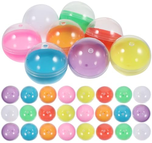 Warmhm Lot de 50 boules d'œufs de Pâques - Boules de loterie creuses - Surprise - Balle vide - Balles de bière - Boules de pong - Capsule - Gacha - Décoration - Boule à tirer - Enfant pp