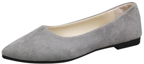 Padgene Women's Casual Toe Ballet Flats, Ladies Ballerina Flats Girls Fashionable Ballet Pumps Dolly Shoes Womens Stylish Comfy Office Driving Flat Shoes Slip On Loafers