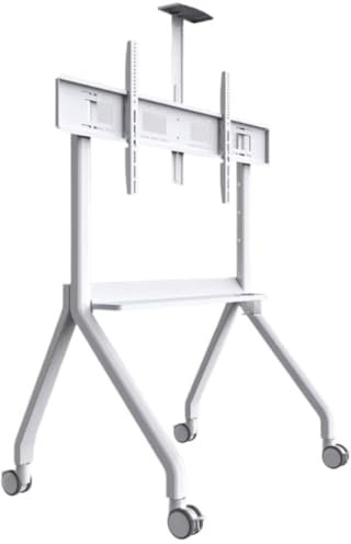 Supporto TV Piedistallo TV Carrello TV Mobile Regolabile In Altezza Per TV Con Schermo LED LCD Da 55-120 Pollici, Supporto Da Pavimento Con Ruote E Ripiano Porta TV Staffa TV (Color : White, Size :