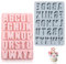 ysister molde de silicona letras, molde de letras molde de silicona para hornear letras, alfabeto A-Z - extra estable - molde de silicona, moldes de silicona moldes de fundición para decoración de cho