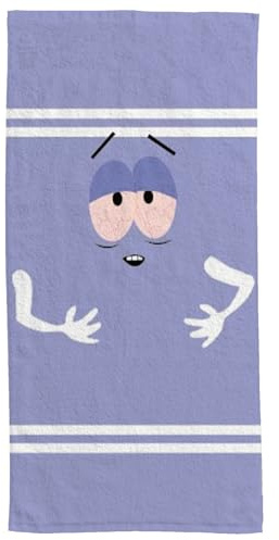 SOUTH PARK - Serviette de bain South Park 40x70 cm - Polycoton - 300 GSM - Mauve