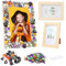 DATIFF 2 Stück Halloween Bastelset für Kinder Halloween Bilderrahmen zum Basteln DIY Halloween Kreativset Bastelhandwerk Halloween Mosaik Fotorahmen Kunsthandwerk Geschenke für Jungen Mädchen