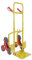 Carrello Montascale Portapacchi A Mano Portata 200 Kg Carrellino Pieghevole In Acciaio Tubolare Ruote In Gomma Dura Impilatore Per Trasporto Pacchi Grandi Portacasse Portasacchi 112x61x44Cm (Giallo)