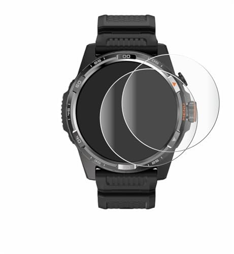 BROTECT 2 Stück Full-Cover Schutzfolie für Mobvoi Ticwatch Atlas Full-Screen Displayschutz-Folie [3D Curved, Anti-Fingerprint, Kristall-Klar]
