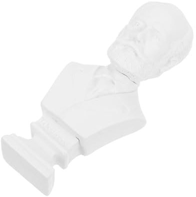 TOPBATHY Kleine Büste aus Kunstharz Musikerfigur Realistische Skulptur Weiß Pflegeleicht für Wohnraum und Fotografie Europäischer Stil