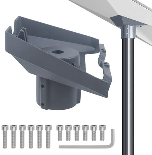 Starlink Gen 3 Rohradapter, Starlink V3 Masthalterung Aluminium Starlink Rohradapter Montagesatz für Starlink Standard Gen 3/V3 Kickstand Dish, Premium Starlink Gen 3 Halterung (Rohradapter)