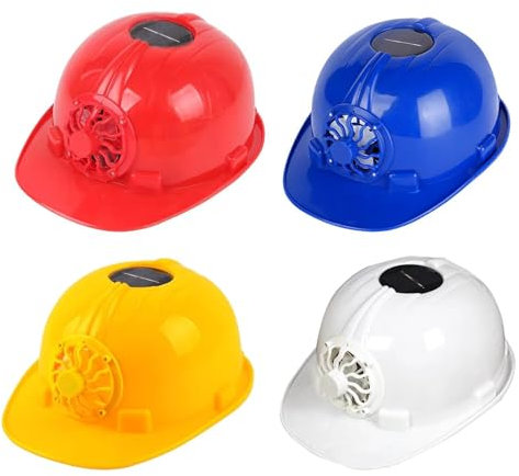 Schutzhelme, Schutzhelme Mit Ventilator, Wasserdichte Arbeiterkappen Mit Solarventilator - Belüftete, Atmungsaktive Hartkappen Atmungsaktiver Schutzhelm, Bauhelm Verstellbarer Helm Mit Solarventilator