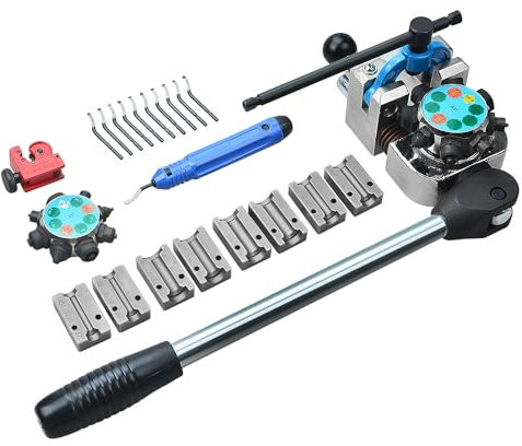 Zoomtools Professional Bremsleitungs-Bördel-Werkzeugsatz für 37 45-Grad-Einzel-, Doppel- und Bubble-Bördel, Ø 4,75mm/6,35mm/8mm/9,5mm, Hydraulisches Bördelgerät