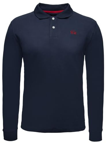 La Martina Herren Langarm-Poloshirt XMP004