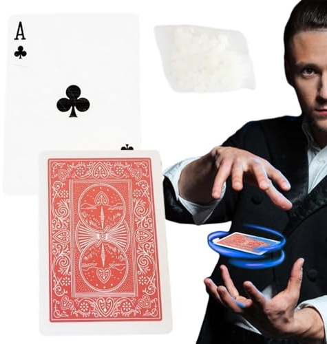 Tewzafiya Magische schwebende Flugkarten | Lustige Tricks Prank Cards Prop – schwimmend fliegend Spielkarte Magisches Zubehör UFO Karte Zaubertricks große Drehkarte Spielzeug