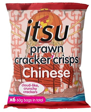 itsu Chinese Prawn Cracker Crisps, Sharing Bag (6 x 60g)