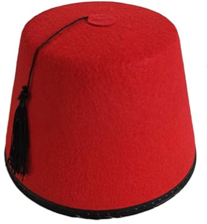 Avejjbaey Red Fez Türkische Mütze Für Erwachsene Kinder Atmungsaktive Runde Fez Ottoman Tarboosh Hat Cosplay Kostümzubehör