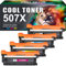 Cool Toner Kompatibel Tonerkartusche als Ersatz für HP 507X 507A CE400A Laserjet Enterprise 500 Color M551dn M551n M551xh MFP M575dn M575F M570dn 570dw 575c (Schwarz Cyan Gelb Magenta, 4er-Pack)