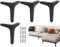 Generisch Pieds de table en métal - Base d'angle stable - Pour cuisine, salon, table à manger, plan de travail