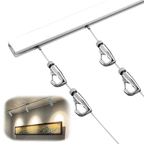 Sistema regolabile per appendere quadri, senza danni, kit di guide resistenti per un'installazione sicura della parete