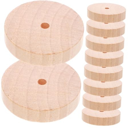 UPKOCH 15 Stück Teiliges Kleine Holzräder Ø Stabile Holzspielzeug räder für DIY Bastelprojekte Kindersicheres Holzmaterial für Modellbau Holzdeko und Spielzeugzubehör