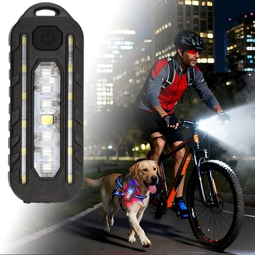 Sundonix Dog Walking Torch for Night Walking - Body Chest Wrist Light for Runners Led Flashlight Hands Free Night Running Safety for The Dark Rechargeable Portable Camping Hiking (Black#1)