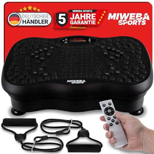 Miweba Sports Fitness Vibrationsplatte MV150 | Massagegerät (Schwarz)