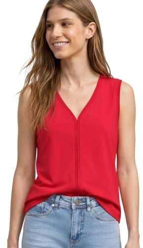 Street One Damen Top mit V-Neck und Crochet-Tape