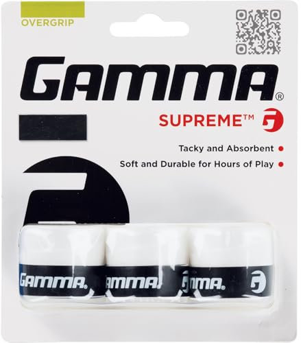 Gamma Griffband Supreme Overgrip 3er, weiß, AGSO-10