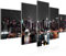 Runa Art Wandbilder New York City 5 Teilig Bild auf Vlies Leinwand Deko Wohnzimmer Büro Stadt Skyline Bunt 601952a
