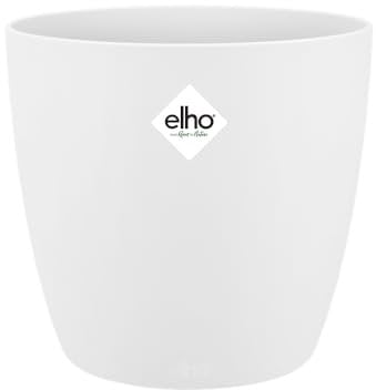 Elho Brussels Round 16 - Vaso per Interno - Ø 16.0 x H 14.7 cm - Bianco/White
