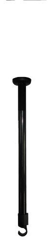 DECKENHALTERUNG DECKENHALTER FÜR WINKELSTANGE ECKSTANGE DUSCHVORHANGSTANGE SCHWARZ ALU 55CM! UNDERSEILING OF CORNER ROD BLACK!
