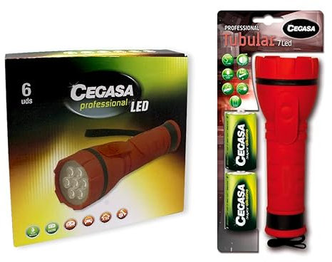 Cegasa Linternas, Rojo, 20x7x4.6 cm