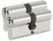 Yale B-ED4050KA-SNP - Cylindre de serrure Euro - Clés identiques - 40/50 (100 mm) / 40:10:50 - Finition nickel - Sécurité standard - 2 cylindres - Polybag