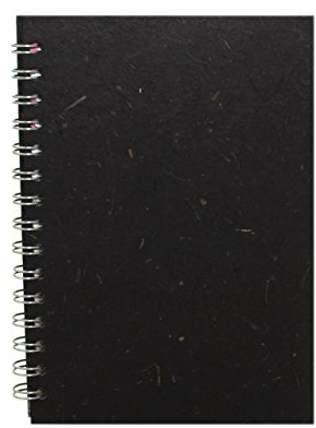 Pink Pig A5 Portrait Posh Banana Pig White Paper Sketchbook - Ebony