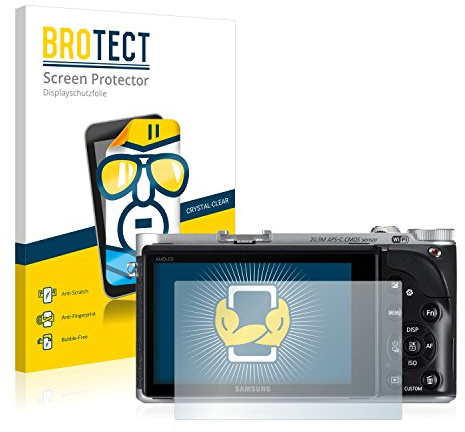 BROTECT (2 Stück Schutzfolie für Samsung NX300 Displayschutz Folie Made in Germany, Ultra-Klar