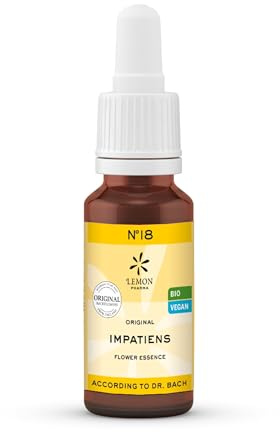 Lemon Pharma Bio Bachblüten Tropfen N°18 Impatiens (Drüsentragendes Springkraut) – Für ruhige Momente & innere Balance – vegan, 20 ml