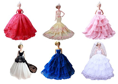 Lance Home 4 pz Moda Fatto a Mano Vestito da sposa Gonna per 29cm Bambole Casuale Stile