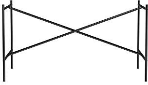 Tischgestell E2, idealer Arbeitstisch oder Zeichentisch (72 x 78 x 135 cm) mit versetzter Kreuzstrebe, Unterbau ohne Tischplatte für Schreibtisch, schwarz
