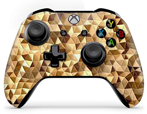 Skins4u Aufkleber Design Schutzfolie Vinyl Skin kompatibel mit Xbox One Controller Golden Tri