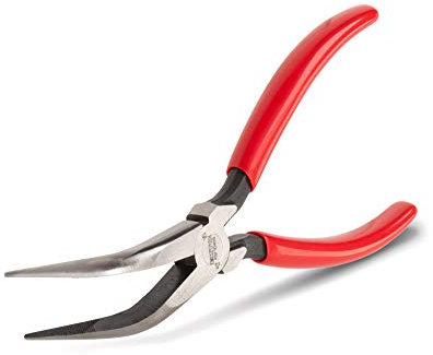 TEKTON PGF10406 gebogene Spitzzange, 15,2 cm, 70 Grad