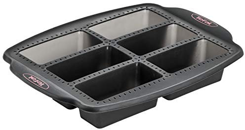 Tefal Crispybake Moule 6 mini cakes, 100 pourcent Silicone Haute qualité, Résistance, Cuisson parfaite, J4172314, Noir, 29 x 21 cm