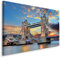 Muralo Bilder Stadt 90 x 60cm Bild auf Leinwand Wandbild Kunstdruck London Brücke Tower Bridge Leinwandbilder Schlafzimmer Wohnzimmer Wanddekoration Design Wand Bild Panorama Architektur
