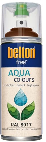 belton free Wasserlack RAL 8017 schokobraun, hochglänzend, 400 ml - Geruchsneutral