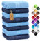NatureMark 8er Pack Handtücher, 100% Baumwolle, 50 x 100 cm, Handtuch Set Hellblau/Navy
