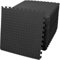 Lot de 4 Dalles de Sol emboîtables en EVA - Tapis de Sol en Caoutchouc antidérapant pour entraînement à la Maison - Tapis de Yoga - 60 x 60 cm - Noir