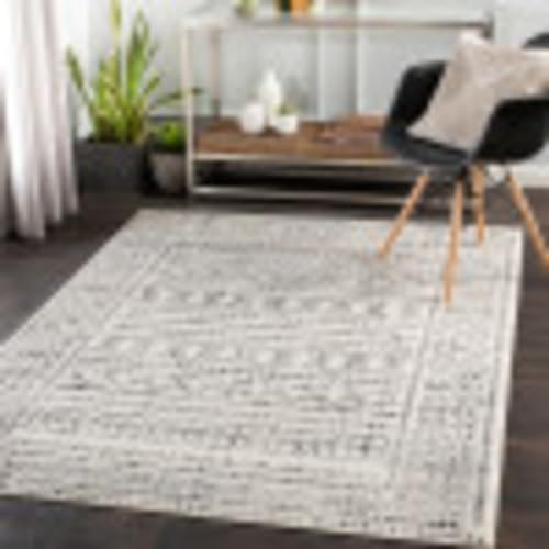 Livabliss Tokyo Wohnzimmer Boho, großer Schlafzimmer 200x274 cm - e für Esszimmer mit geometrischem Muster, Skandinavischer Wohnzimmer modern in Elfenbein, Grau, Schwarz