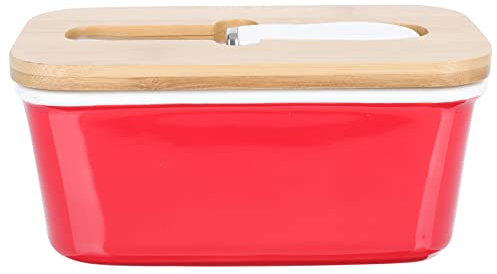 TOPBATHY Butterdose Mit Deckel Aus Keramik Luftdicht Verschlossener Butterbehälter Praktische Aufbewahrungsbox Für Snacks Geeignet Für Küche Und Gastronomie