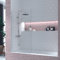 Mampara Bañera Puerta Abatible Cristal Templado 6mm con Antical 85x150cm Cromo Brillo