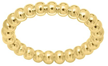 JC Trauringe Damenring Kugel-Ring 925 Sterling Silber Gelbgold vergoldet Schmuckring 125 299-gelb (50 (Ø 15,9 mm))